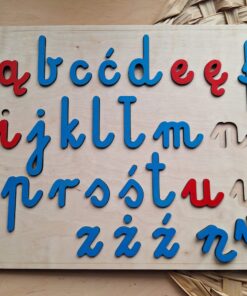 Układanka z pisanym polskim alfabetem