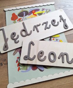 Imiennik – układanka z imieniem Twojego dziecka - litery pisane